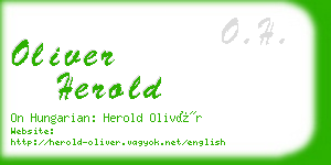 oliver herold business card